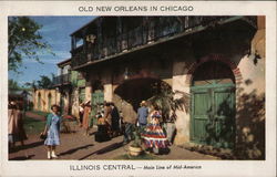 Old New Orleans in Chicago - Chicago Railroad Fair Illinois 1949 Chicago Railroad Fair Postcard Postcard Postcard