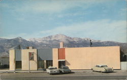 Bobs Cafe with View of Pikes Peak Colorado Springs, CO Postcard Postcard Postcard