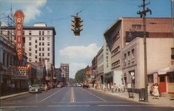 Business District of Warren, Ohio Postcard