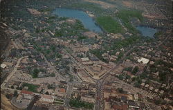 Aerial View Showing Downtown Business Area in Foreground Framingham, MA Postcard Postcard Postcard