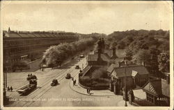 Great Western Road and Entrance to Botanical Gardens Postcard