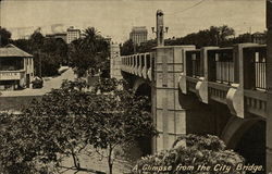 A Glimpse from the City Bridge Melbourne, Australia Postcard Postcard