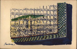 Illustration of North African Window with Ornate Detail Postcard