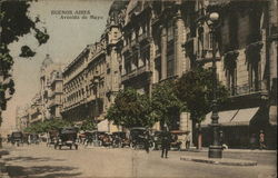 Avenida de Mayo Buenos Aires, Argentina Postcard Postcard