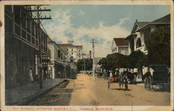 Bay Street, Showing Market, Nassau, Bahamas Caribbean Islands Postcard Postcard