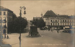 Ostra Hamngatan and Karl IX Statue Gothenburg, Sweden Postcard Postcard