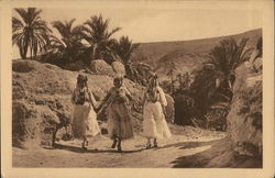 Les Trois Graces Remontant de l'Oued Bou-Saada, Algeria Africa Postcard Postcard