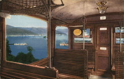 Interior View,  The train to Monte Mottarone Postcard