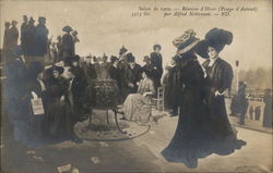 Salon de 1909 - Reunion d'Hiver (Pesage d'Auteuil) par Alfred Nettement France Postcard Postcard