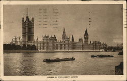 Houses of Parliament, London United Kingdom Postcard Postcard