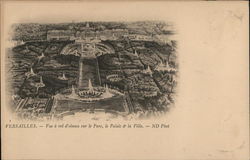 Vie a Vol d'Oiseau Sur le Parc, le Palais & la Ville Postcard