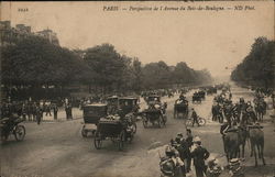 Avenue Bois-de-Boulogne Paris, France Postcard Postcard