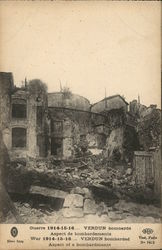 Verdun after the Bombardment France Postcard Postcard