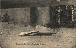 Franzoesische Fliegerbombe in Conflans Postcard