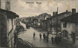 Street Scene Woinville, France Postcard Postcard