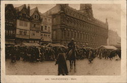 Valenciennes Market France Postcard Postcard