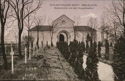 Gedenkhalle und der Kriegerfriedhof Gravelotte, France Postcard Postcard