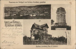 Gruss vom Kurhaus Restaurant Azenberg Stuttgart, Germany Postcard Postcard