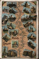 Gruss von der Mosel Germany Postcard Postcard