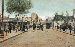 Brest - Paris Street View from Liberty Square Postcard