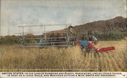 International Farm Equipment Operating in Field Farming Postcard Postcard Postcard