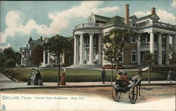 Colonial Style Residences, Ross Avenue Postcard