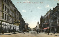 First Ave., West of Wall St. Postcard