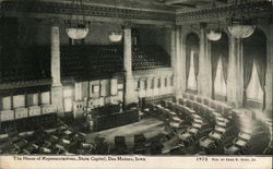 The House of Representatives, State Capital Des Moines, IA Postcard Postcard Postcard