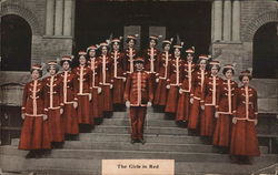 The Girls in Red Postcard