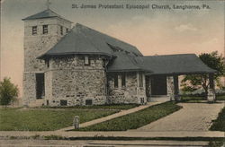 St. James Protestant Episcopal Church Langhorne, PA Postcard Postcard Postcard