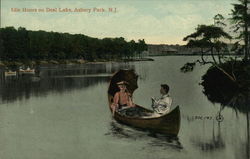 Idle Hours on Deal Lake Asbury Park, NJ Postcard Postcard Postcard