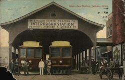 Interurban Station Jackson, MI Postcard Postcard Postcard