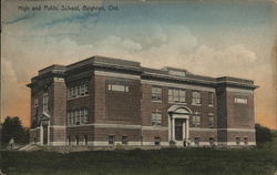 High and Public School Postcard