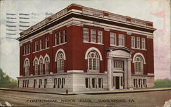 Commercial Men's Club Davenport, IA Postcard Postcard Postcard