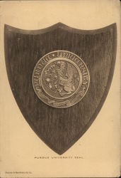 Purdue University Seal Plaque Postcard