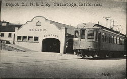 S.F.N. & C. Railway Depot Calistoga, CA Postcard Postcard Postcard