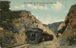 On the High Line between Lead and Deadwood South Dakota Postcard Postcard Postcard