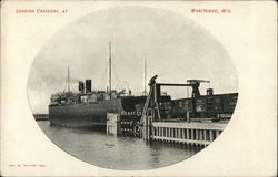 Loading Carferry at Manitowoc, Wis Postcard