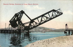 Bascule Bridge, Entrance to Long Beach Harbor Postcard