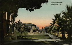 Residential Street Colton, CA Postcard Postcard Postcard