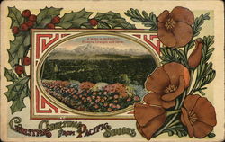 A Scene in Midwinter, Flowers, Oranges and Snow California Postcard Postcard Postcard