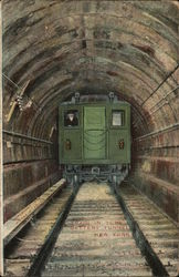 Train in Tube, Battery Tunnel New York, NY Postcard Postcard Postcard