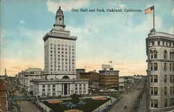 City Hall and Park Postcard