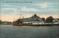 Dock at Ottawa Beach Michigan Postcard Postcard Postcard