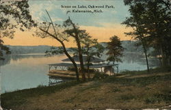 Lake, Oakwood Park Kalamazoo, MI Postcard Postcard Postcard