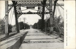 Main Street, Levee and Bridge Lafayette, IN Postcard Postcard Postcard