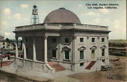 City Hall, Harbor District Los Angeles, CA Postcard Postcard Postcard