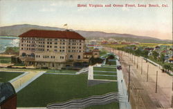 Hotel Virginia and Ocean Front Long Beach, CA Postcard Postcard Postcard