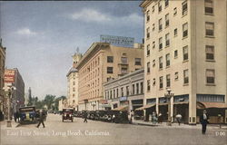 East First Street Long Beach, CA Postcard Postcard Postcard