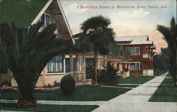 Residence Street in Midwinter Postcard